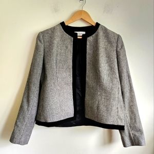 Womens Vintage Evan-Picone Velour Velvet Wool Boxy Blazer Jacket Holiday Sports